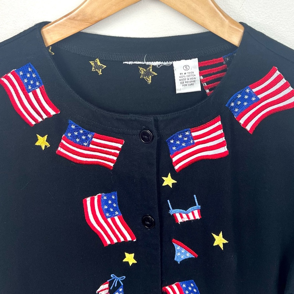 Vintage 90’s Y2K Michael Simon Lite USA 🇺🇸 Patriotic Button Down - Picture 5 of 14